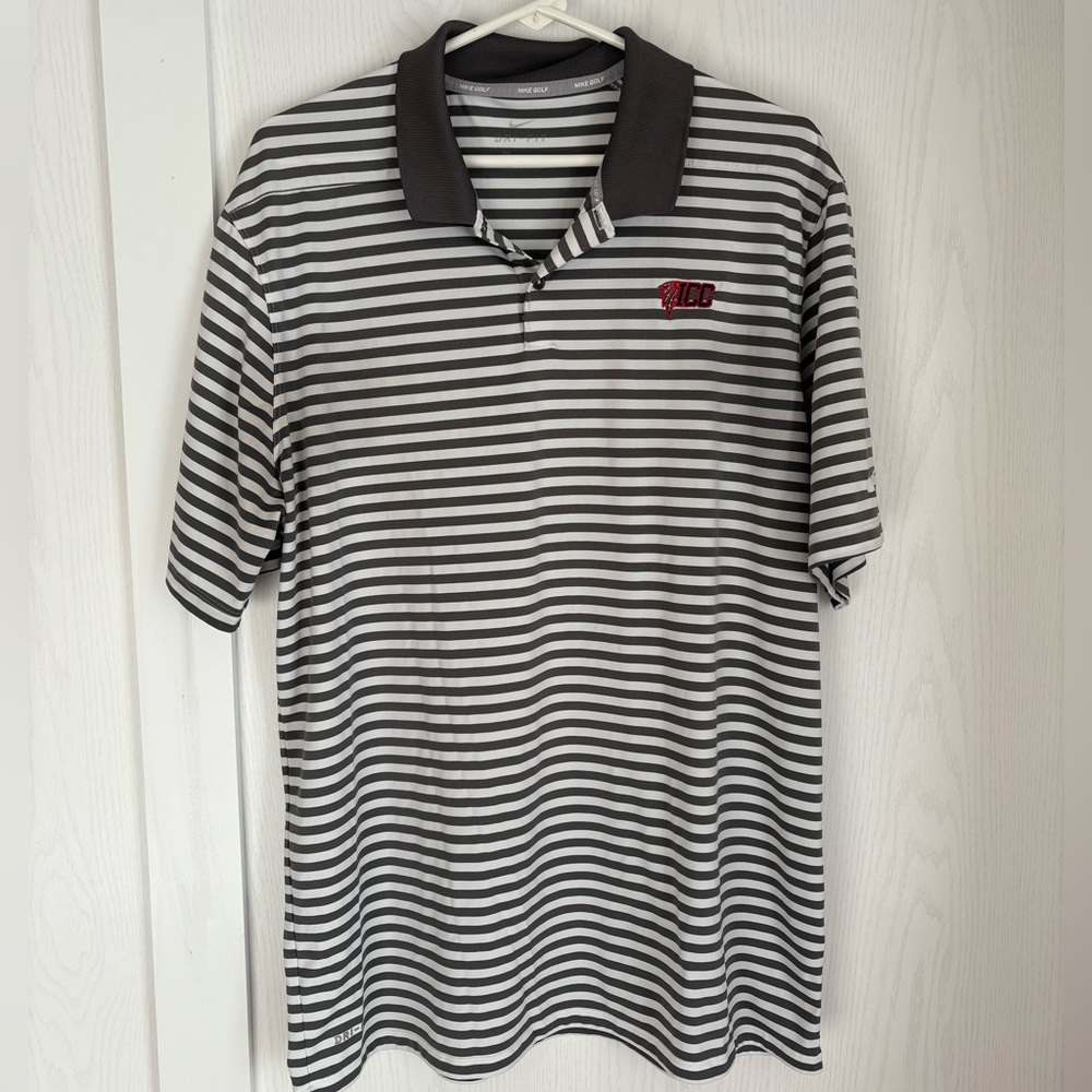 Nike Golf Men's Striped Polo Shirt - Itawamba Community College Logo